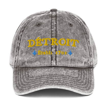 'Détroit Établi 1701' Vintage Baseball Cap - Circumspice Michigan