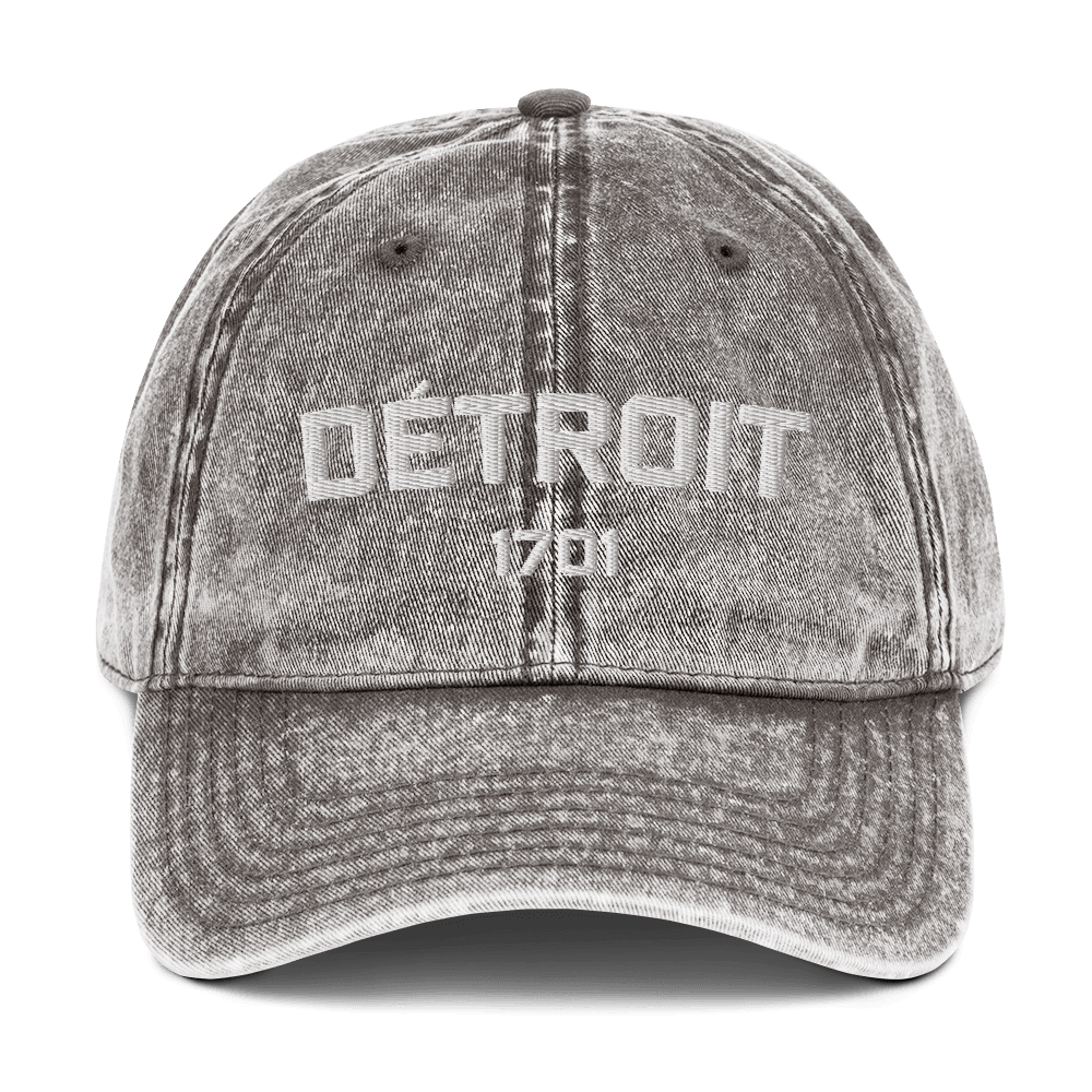 'Détroit 1701' Vintage Baseball Cap - Circumspice Michigan