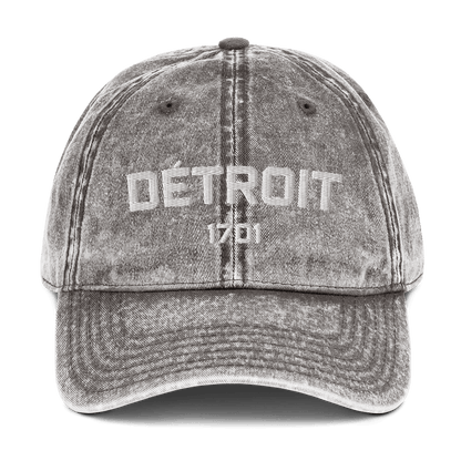 'Détroit 1701' Vintage Baseball Cap - Circumspice Michigan