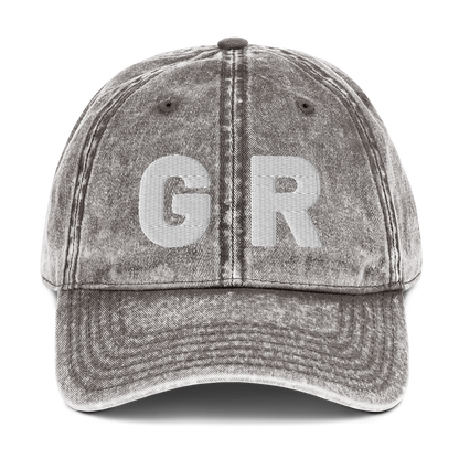 Grand Rapids 'GR' Vintage Baseball Cap (1940s Baseball Font) | White Embroidery