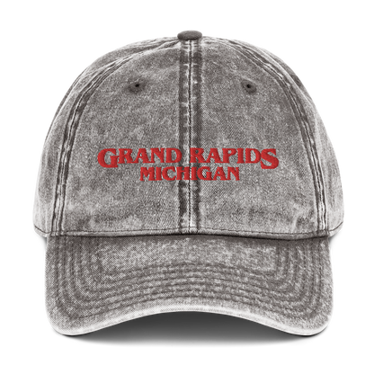 'Grand Rapids Michigan' Vintage Baseball Caps (1980s Drama Parody)