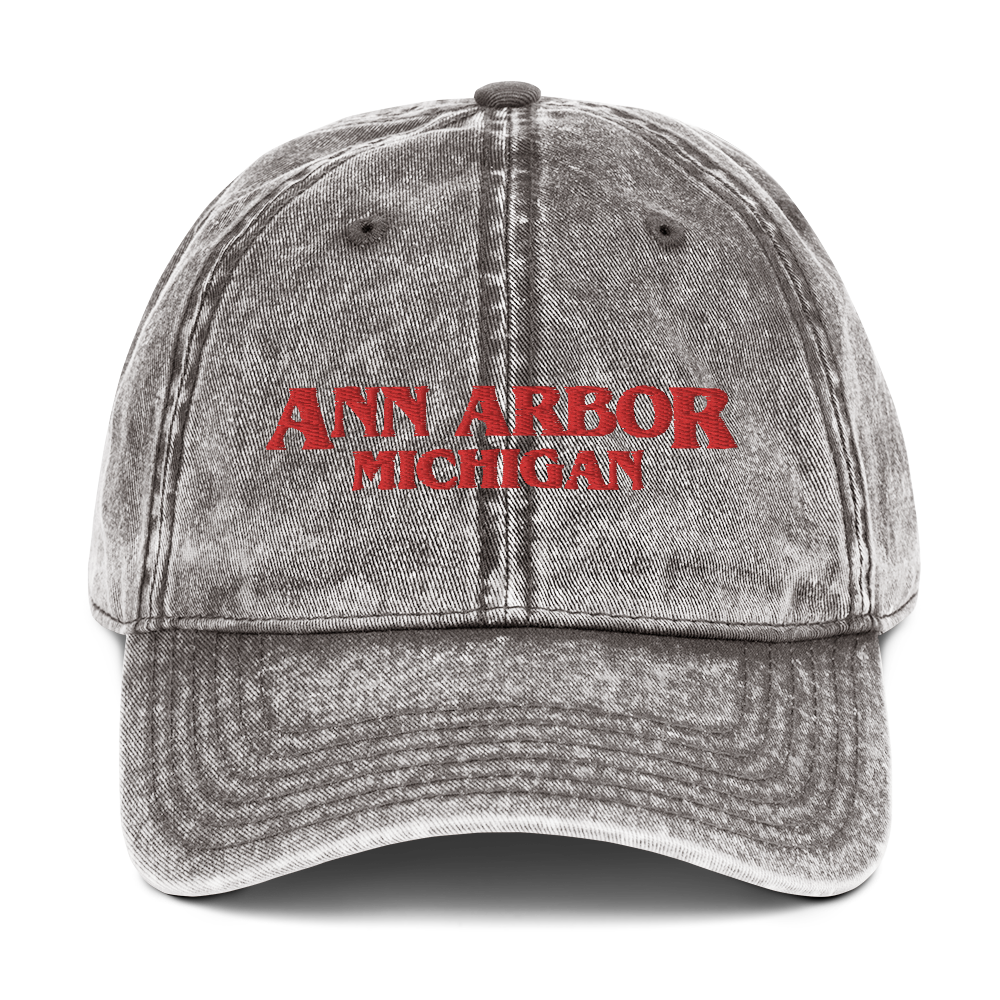 'Ann Arbor Michigan' Vintage Baseball Cap (1980s Drama Parody)