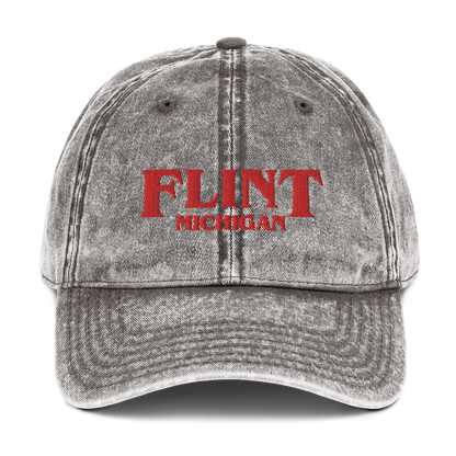 'Flint Michigan' Vintage Baseball Cap (1980s Drama Parody)