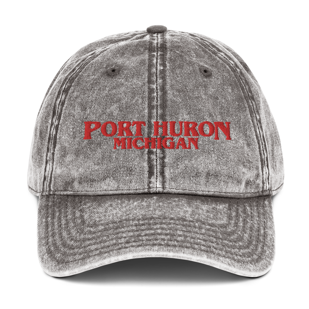 'Port Huron Michigan' Vintage Baseball Cap (1980s Drama Parody)