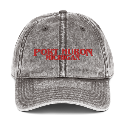 'Port Huron Michigan' Vintage Baseball Cap (1980s Drama Parody)