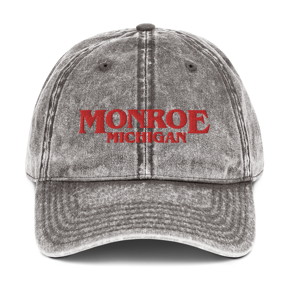 'Monroe Michigan' Vintage Baseball Cap (1980s Drama Parody)