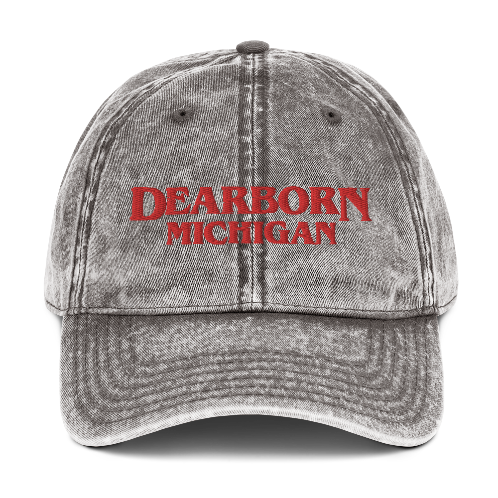 'Dearborn Michigan' Vintage Baseball Cap (1980s Drama Parody)