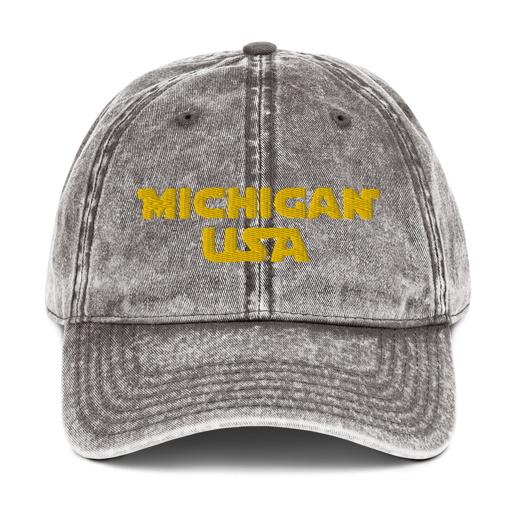 'Michigan USA' Vintage Baseball Cap (Epic Sci-Fi Parody)