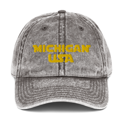 'Michigan USA' Vintage Baseball Cap (Epic Sci-Fi Parody)