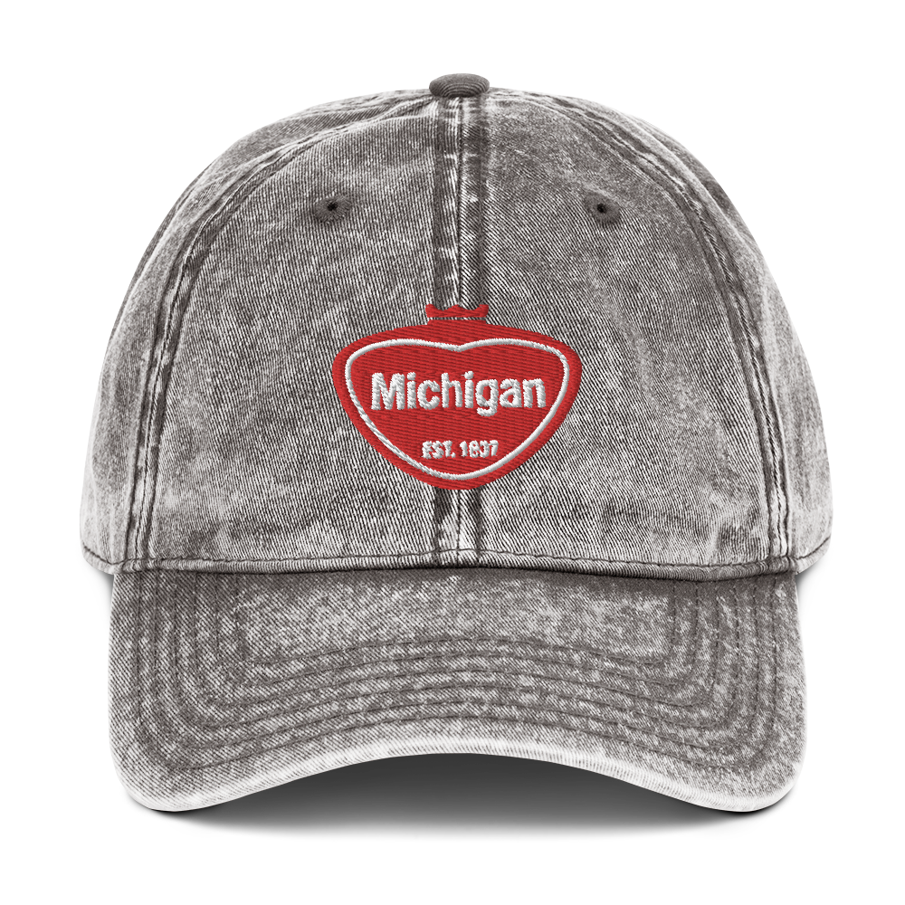 'Michigan EST. 1837' Vintage Baseball Cap (Local Sodapop Parody)