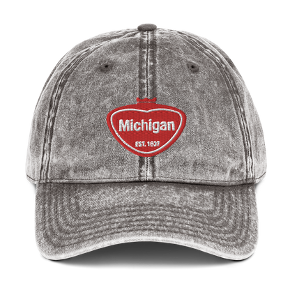 'Michigan EST. 1837' Vintage Baseball Cap (Local Sodapop Parody)