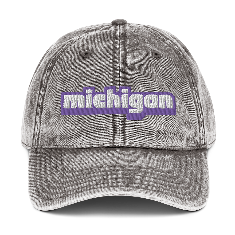 'Michigan' Vintage Baseball Cap (Live Streaming Parody)