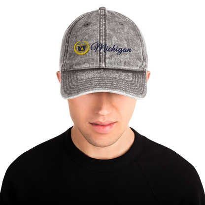 'Michigan' Vintage Baseball Cap (Luxury Vehicle Parody)