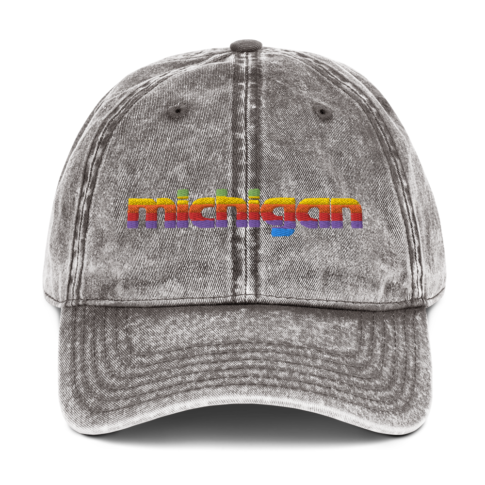 'Michigan' Vintage Baseball Cap (1980s Pomaceous Computer Parody)