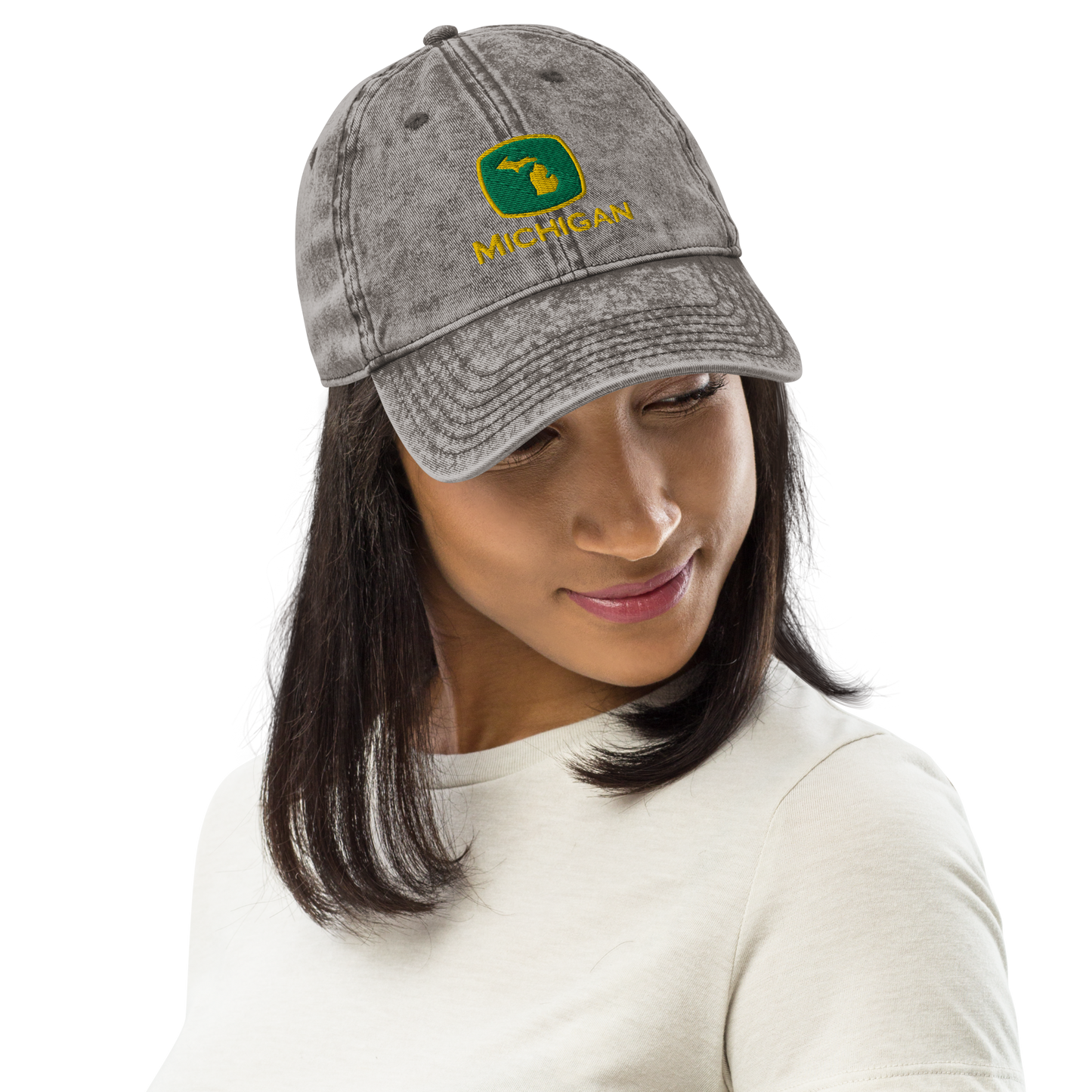 'Michigan' Vintage Baseball Cap (Tractor Parody)