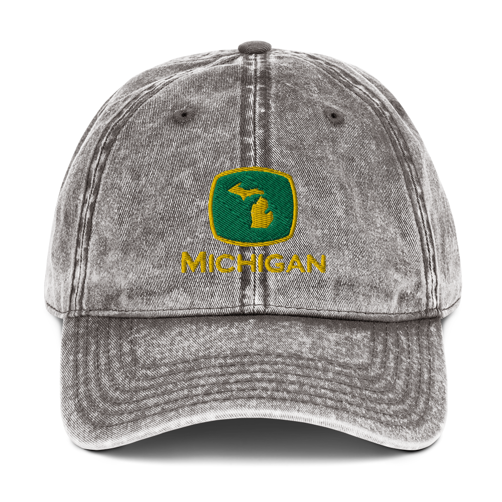 'Michigan' Vintage Baseball Cap (Tractor Parody)