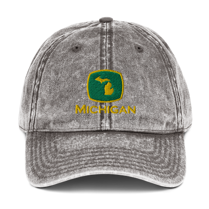 'Michigan' Vintage Baseball Cap (Tractor Parody)