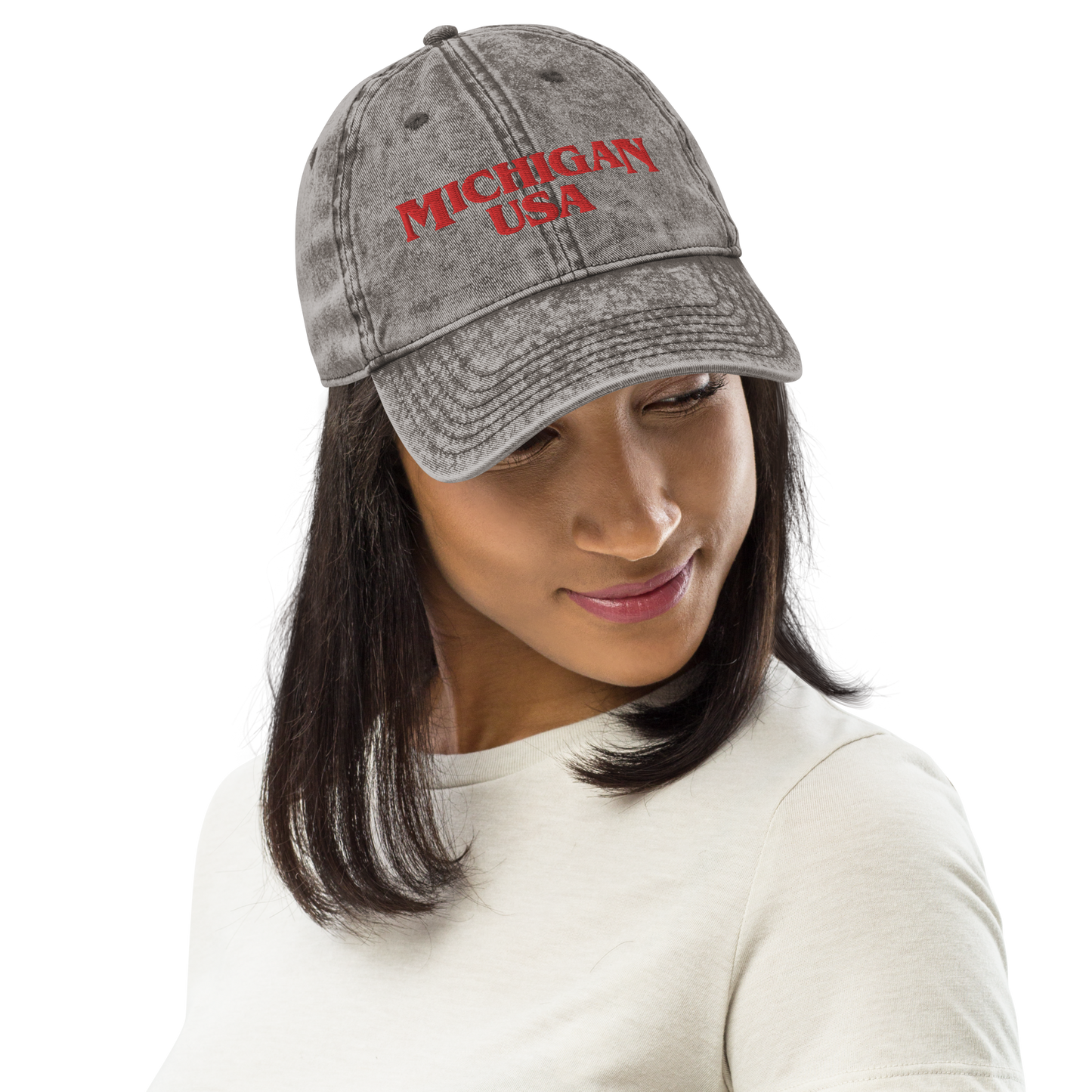 'Michigan USA' Vintage Baseball Cap (1980s Drama Parody)