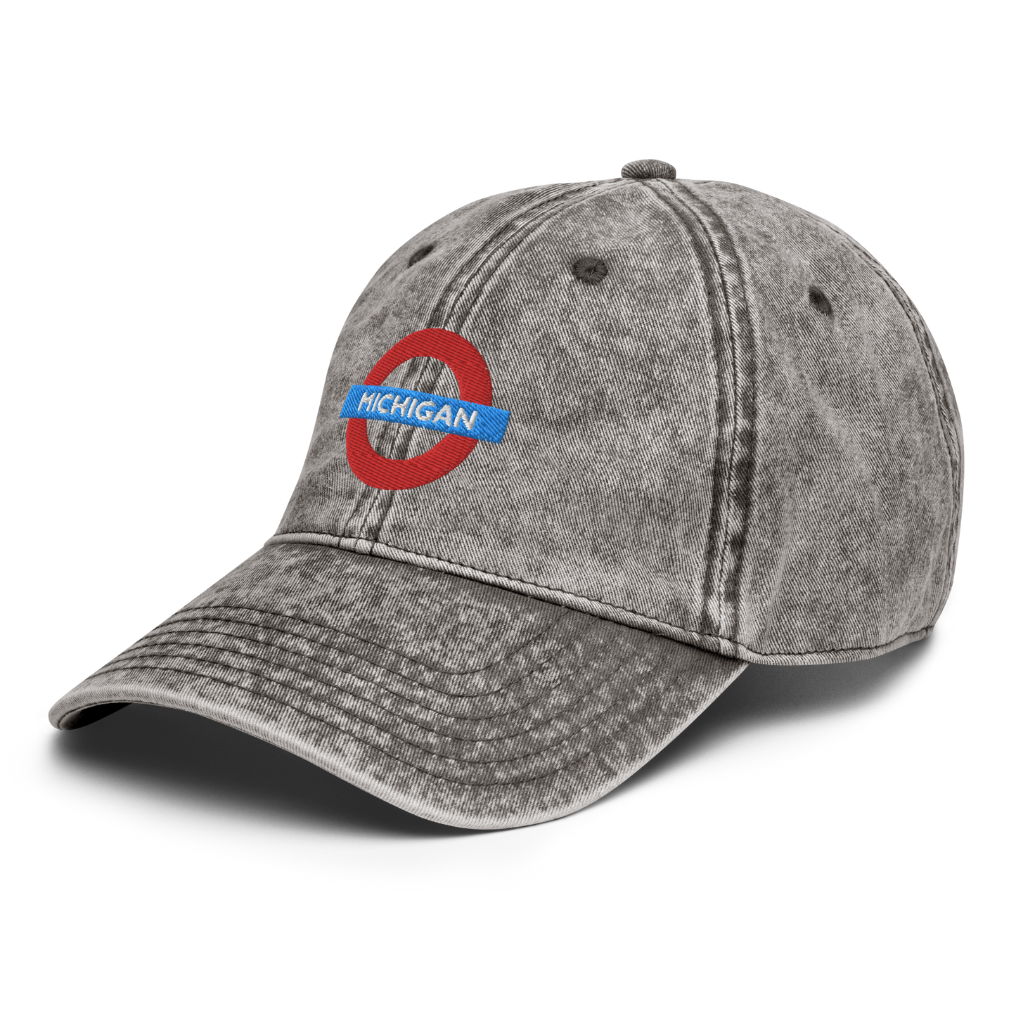 'Michigan' Vintage Baseball Cap (London Tube Parody)