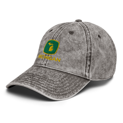 'Michigan' Vintage Baseball Cap (Tractor Parody)