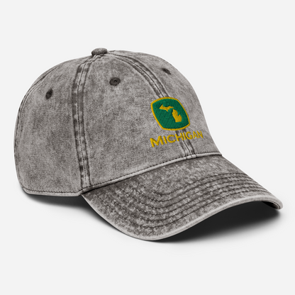 'Michigan' Vintage Baseball Cap (Tractor Parody)