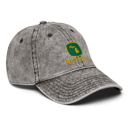 'Michigan' Vintage Baseball Cap (Tractor Parody)