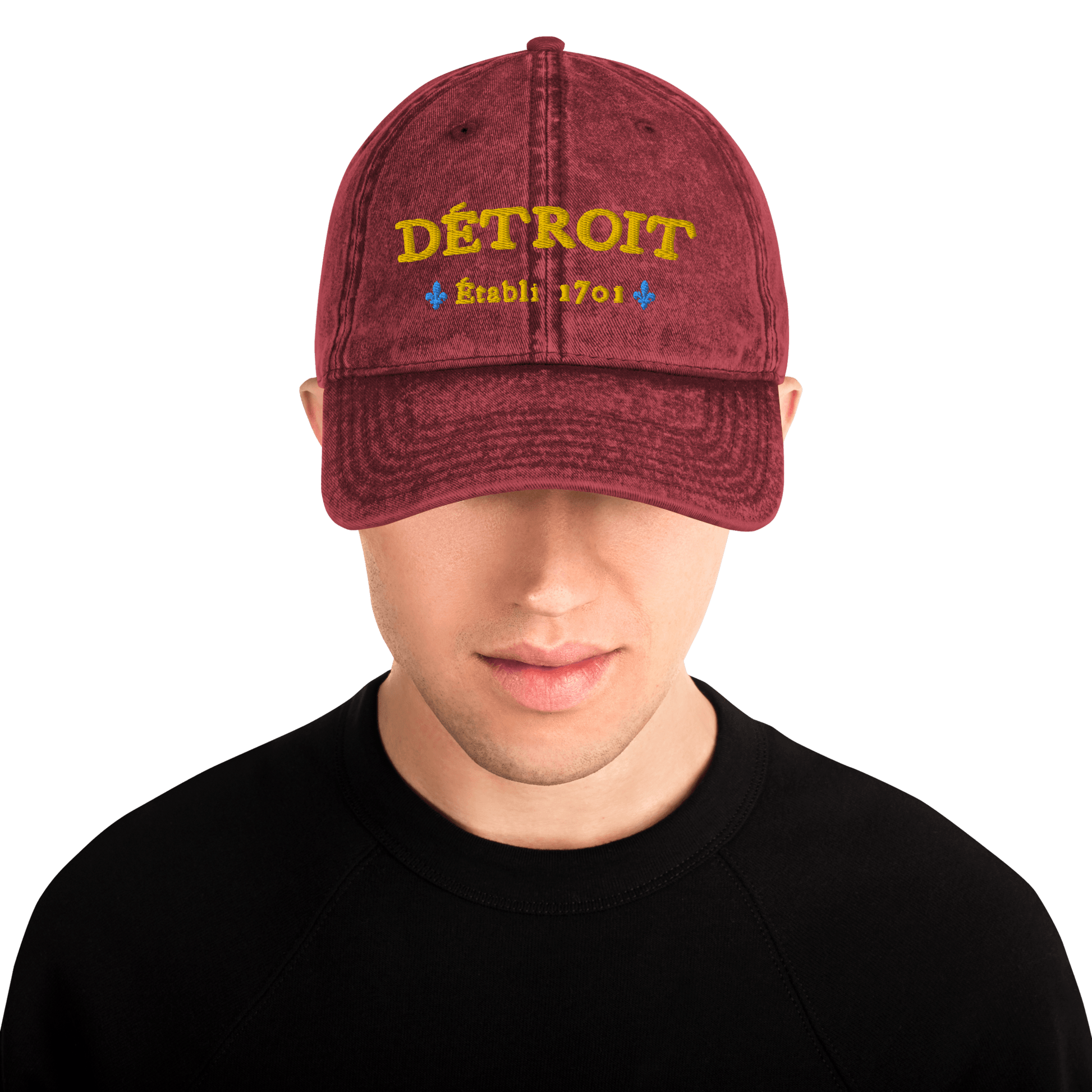 'Détroit Établi 1701' Vintage Baseball Cap - Circumspice Michigan