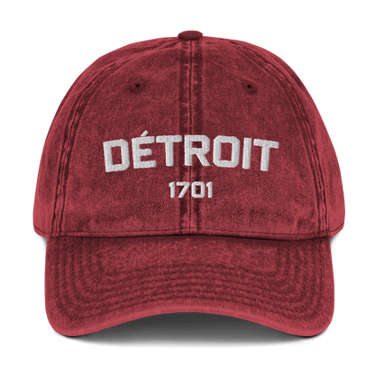 'Détroit 1701' Vintage Baseball Cap - Circumspice Michigan