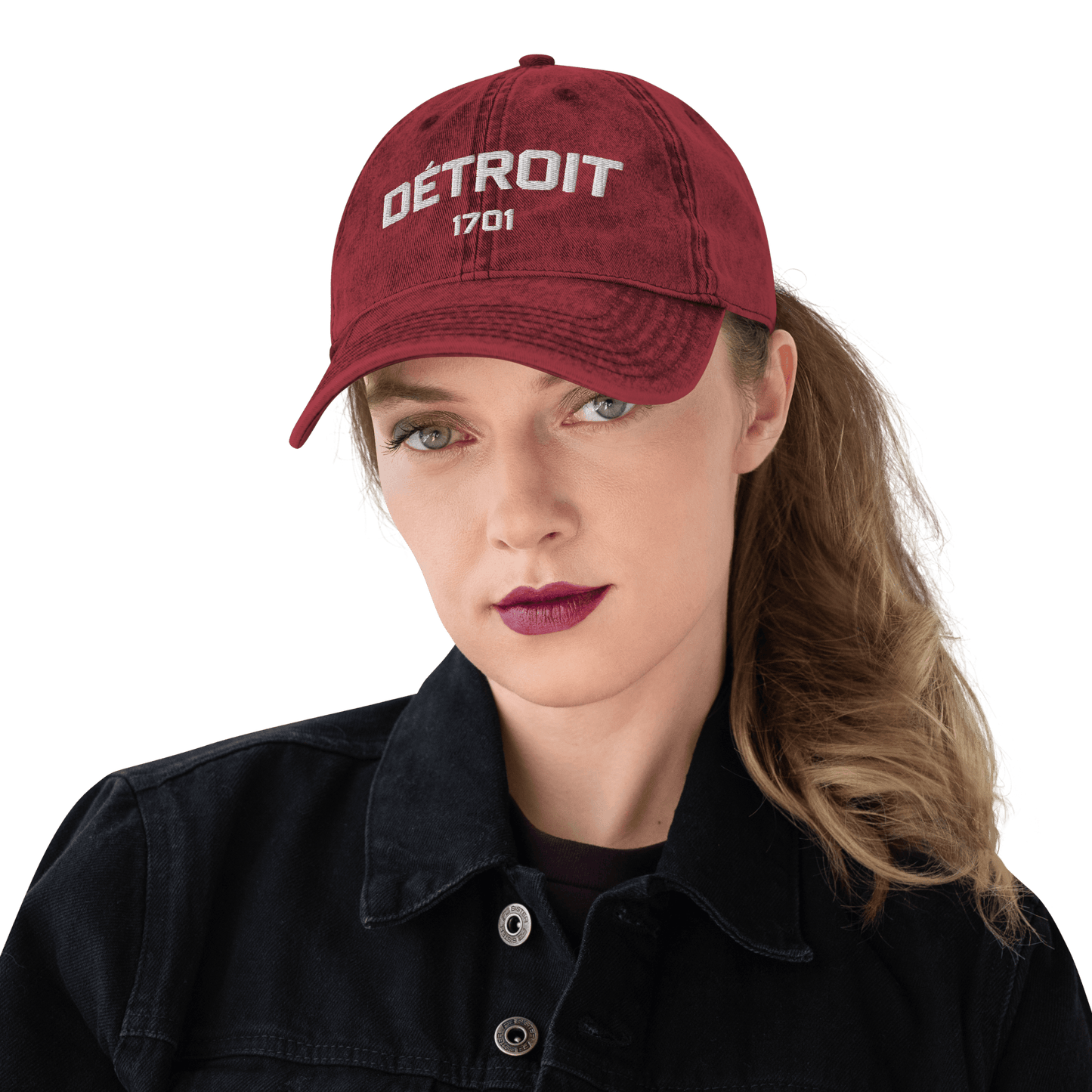 'Détroit 1701' Vintage Baseball Cap - Circumspice Michigan