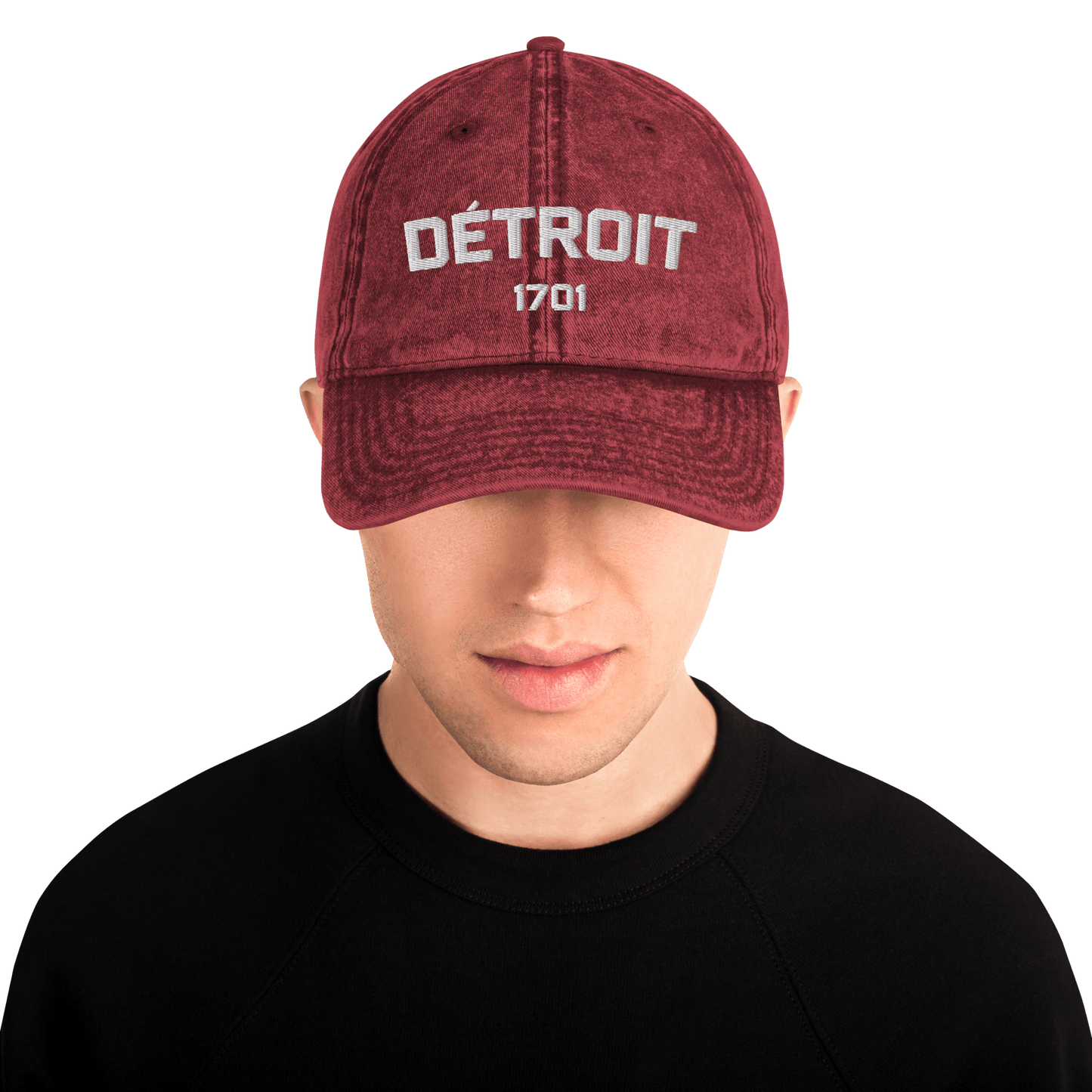 'Détroit 1701' Vintage Baseball Cap - Circumspice Michigan