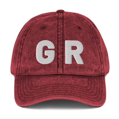 Grand Rapids 'GR' Vintage Baseball Cap (1940s Baseball Font) | White Embroidery