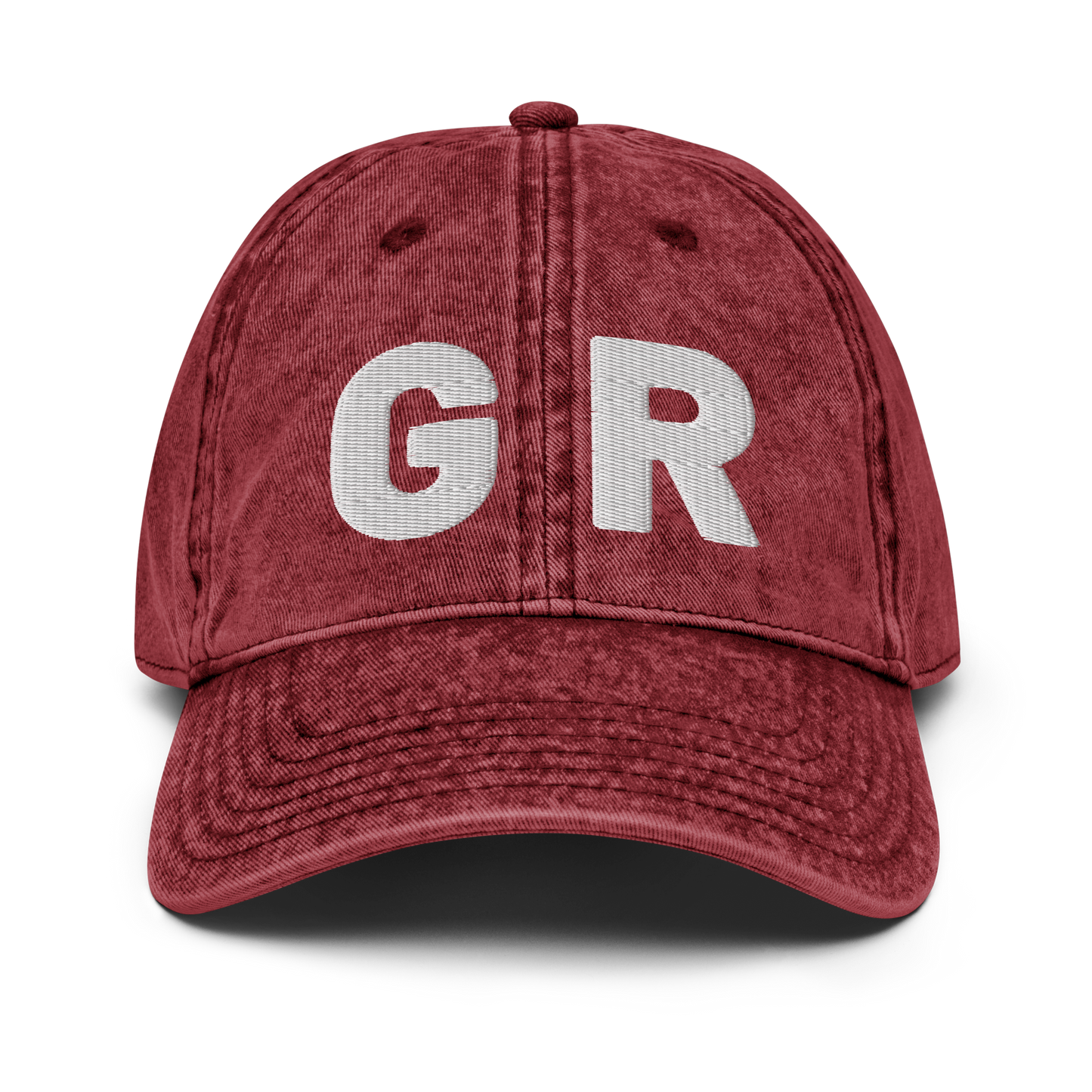 Grand Rapids 'GR' Vintage Baseball Cap (1940s Baseball Font) | White Embroidery