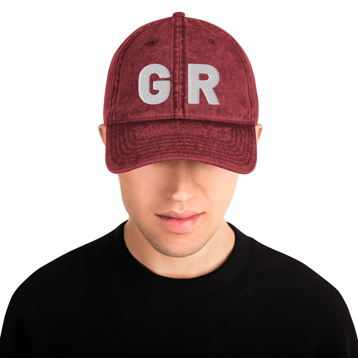 Grand Rapids 'GR' Vintage Baseball Cap (1940s Baseball Font) | White Embroidery