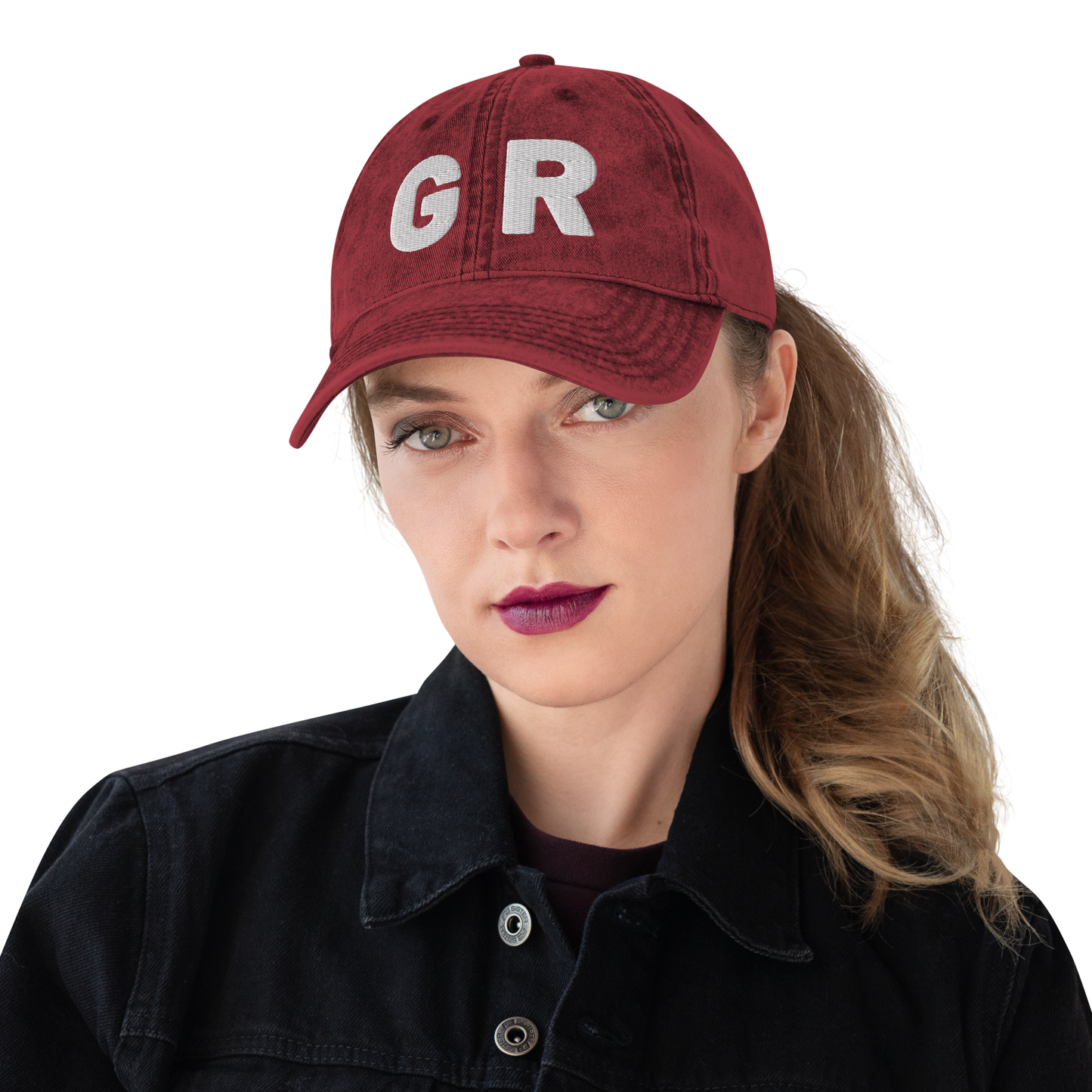 Grand Rapids 'GR' Vintage Baseball Cap (1940s Baseball Font) | White Embroidery