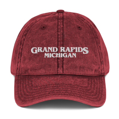 'Grand Rapids Michigan' Vintage Baseball Caps (1980s Drama Parody)