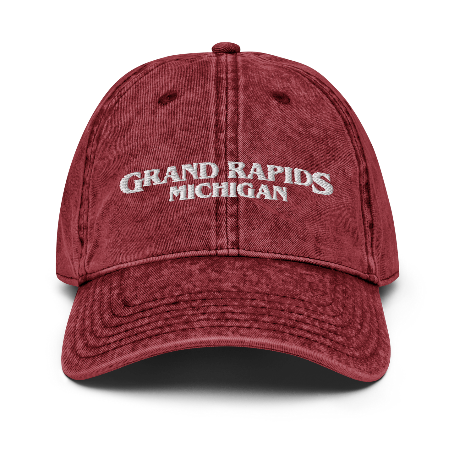 'Grand Rapids Michigan' Vintage Baseball Caps (1980s Drama Parody)