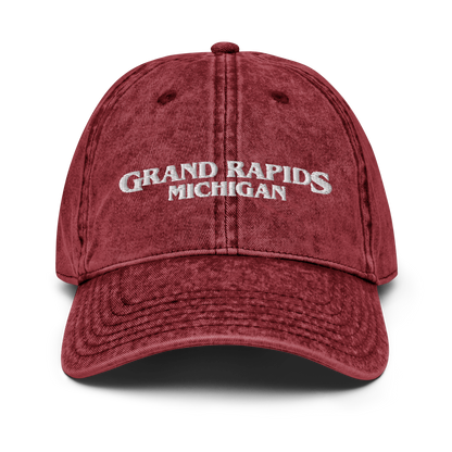 'Grand Rapids Michigan' Vintage Baseball Caps (1980s Drama Parody)