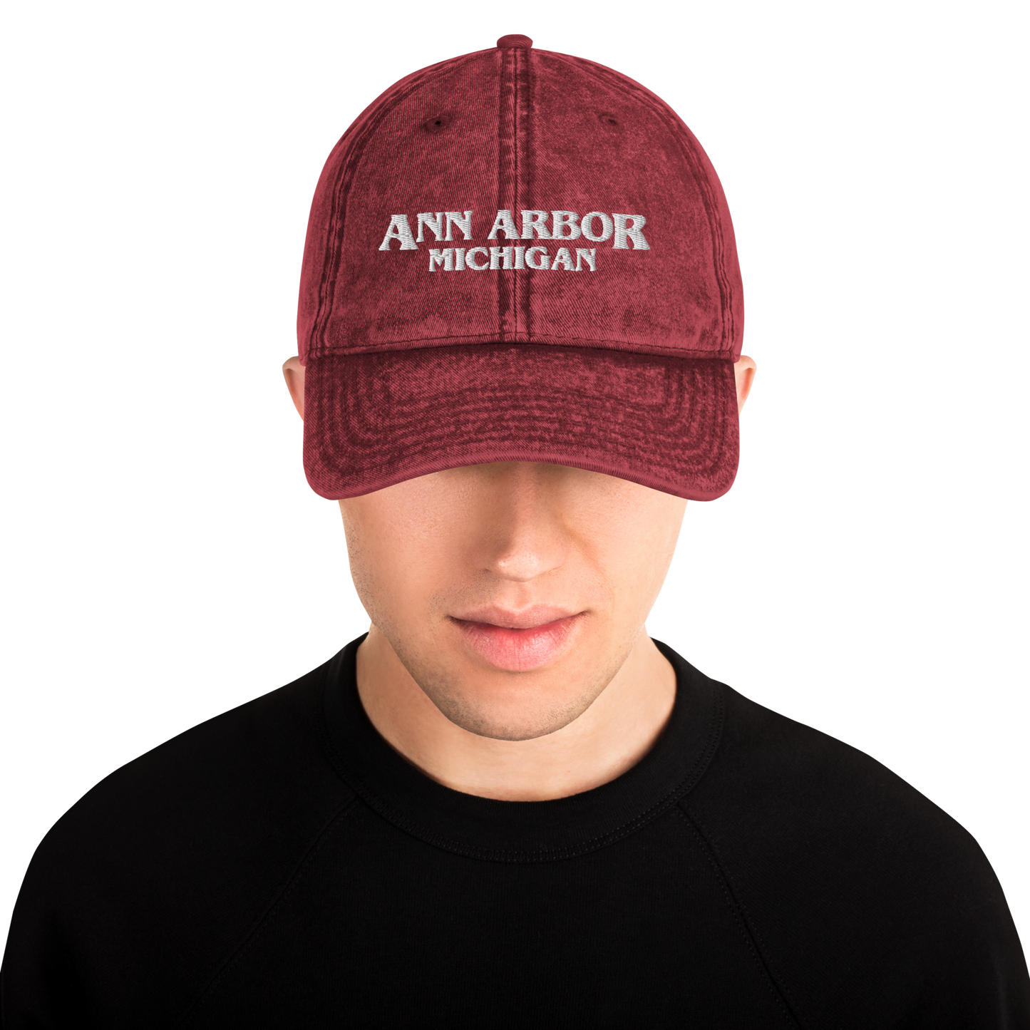 'Ann Arbor Michigan' Vintage Baseball Cap (1980s Drama Parody)