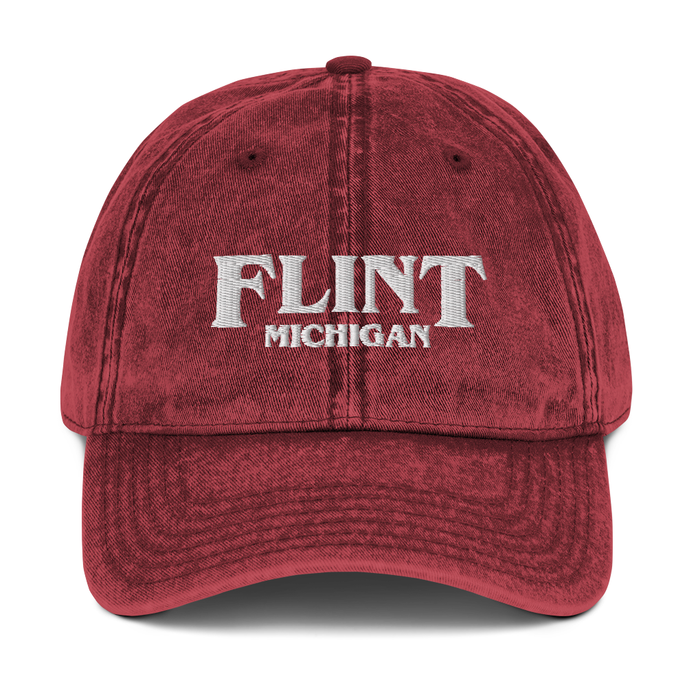 'Flint Michigan' Vintage Baseball Cap (1980s Drama Parody)