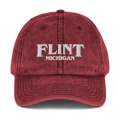 'Flint Michigan' Vintage Baseball Cap (1980s Drama Parody)