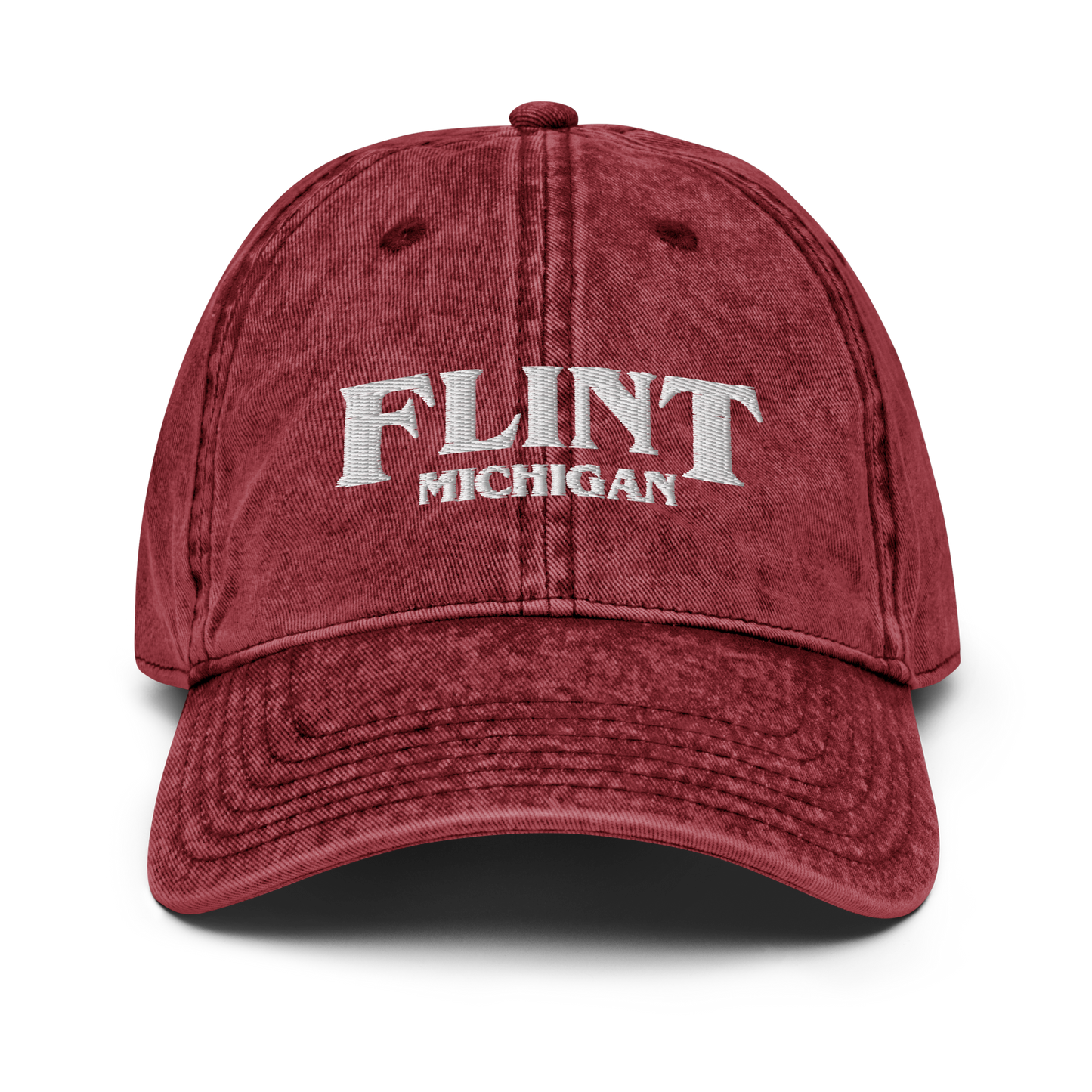 'Flint Michigan' Vintage Baseball Cap (1980s Drama Parody)