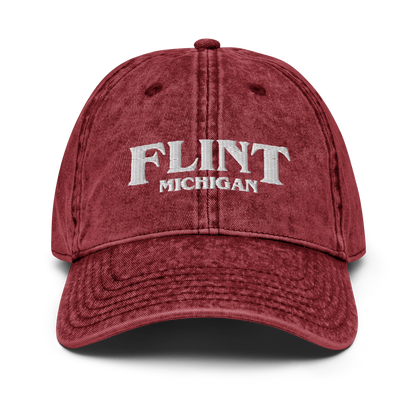 'Flint Michigan' Vintage Baseball Cap (1980s Drama Parody)