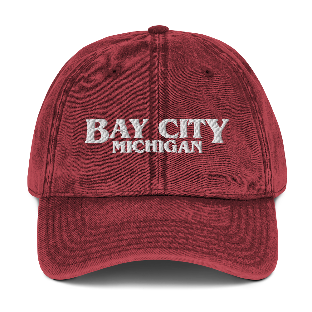 'Bay City Michigan' Vintage Baseball Cap (1980s Drama Parody)