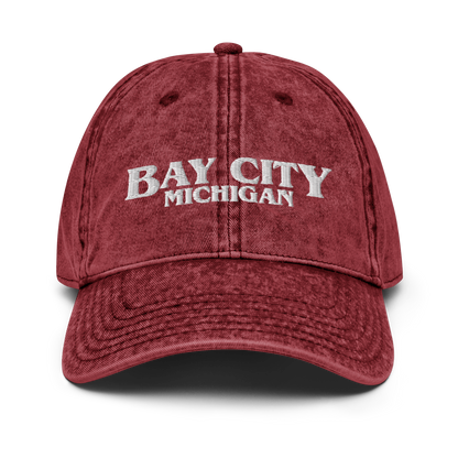 'Bay City Michigan' Vintage Baseball Cap (1980s Drama Parody)