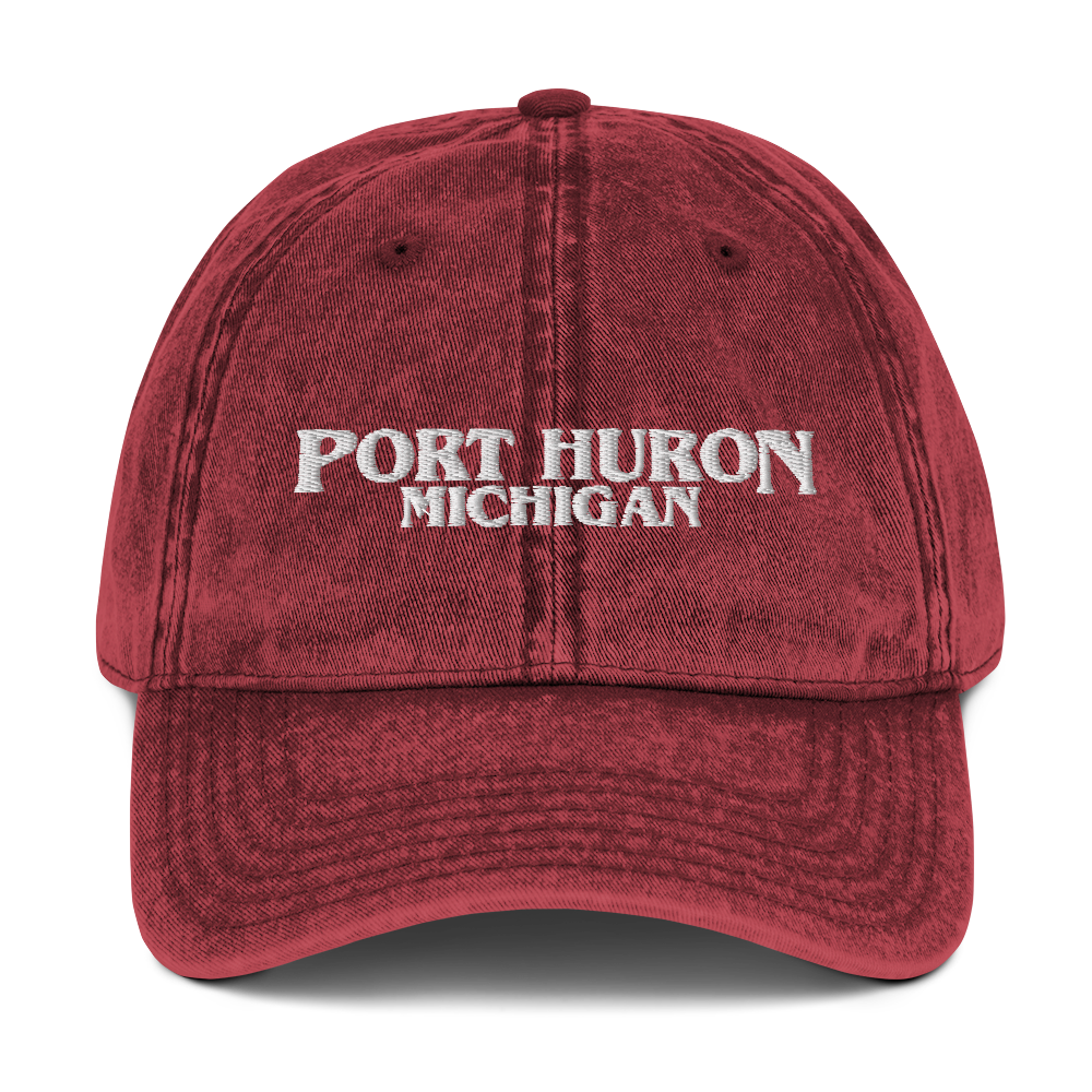 'Port Huron Michigan' Vintage Baseball Cap (1980s Drama Parody)