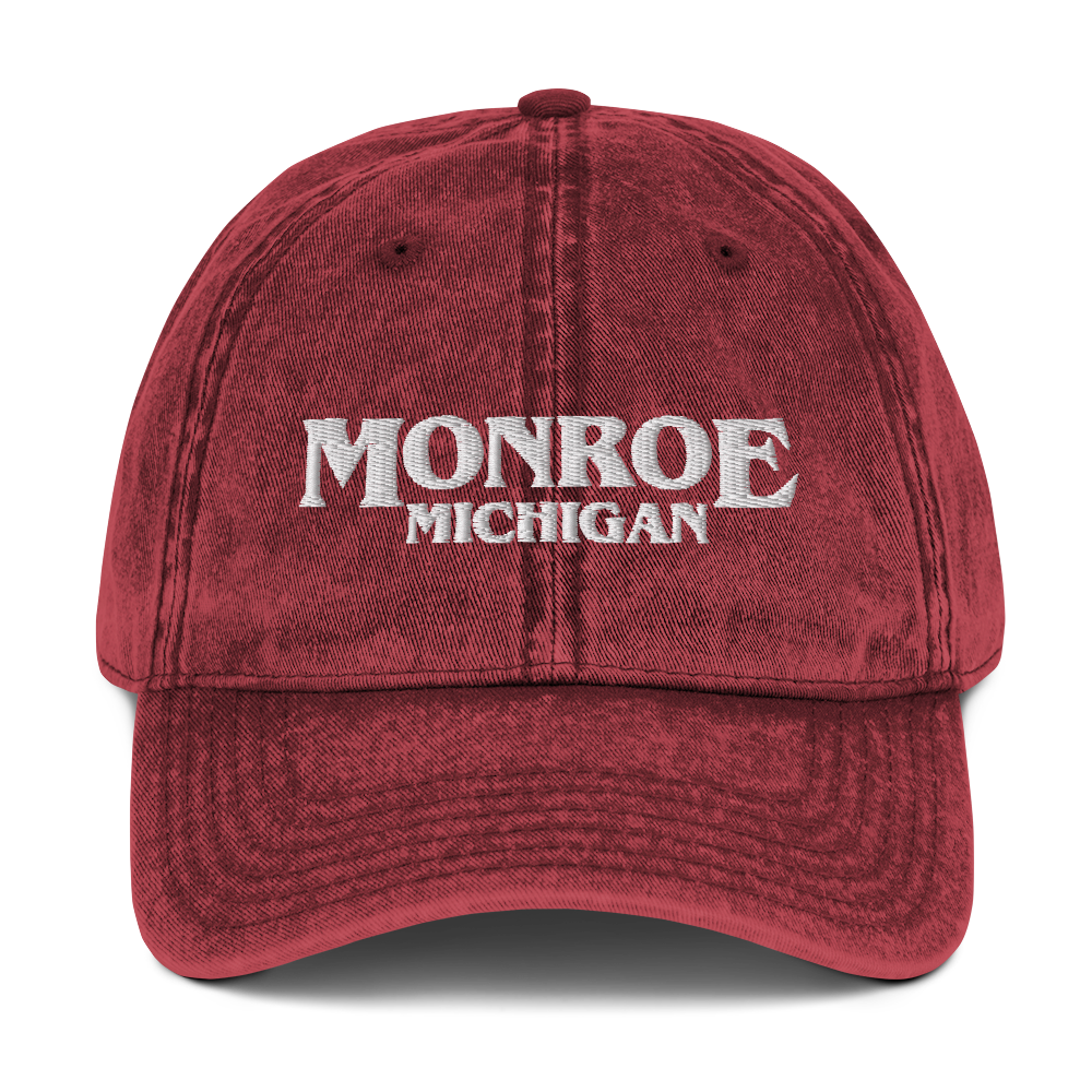 'Monroe Michigan' Vintage Baseball Cap (1980s Drama Parody)