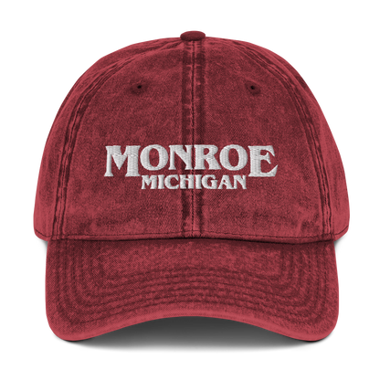 'Monroe Michigan' Vintage Baseball Cap (1980s Drama Parody)