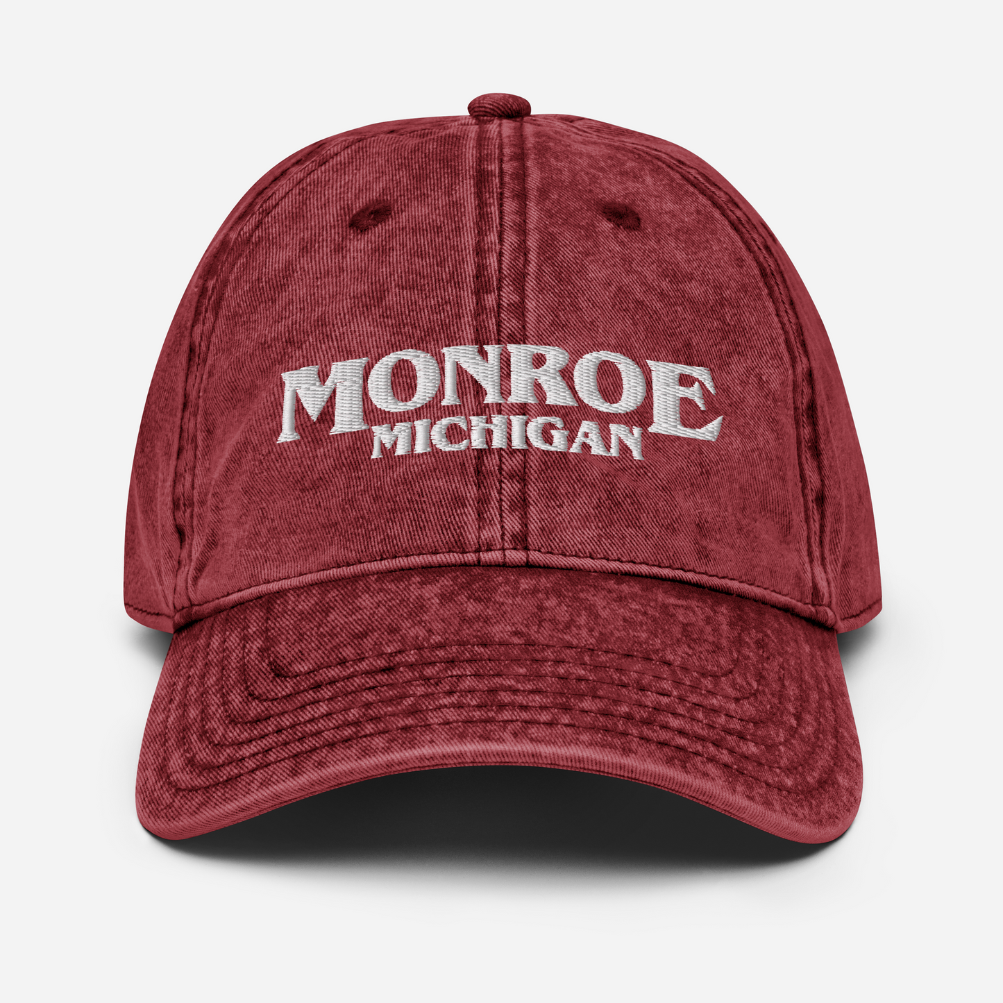 'Monroe Michigan' Vintage Baseball Cap (1980s Drama Parody)