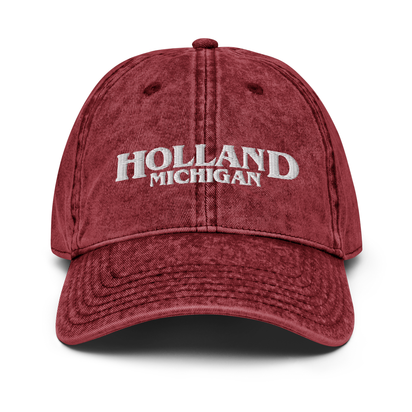 'Holland Michigan' Vintage Baseball Cap (1980s Drama Parody)