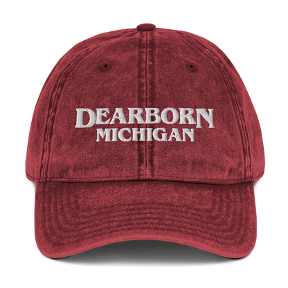 'Dearborn Michigan' Vintage Baseball Cap (1980s Drama Parody)